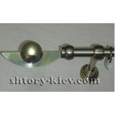 Кованый карниз для штор, одинарный (16 мм)
